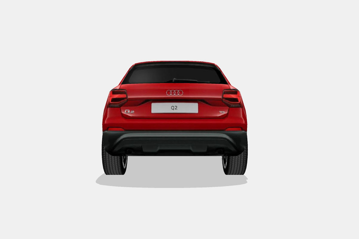 Audi Q2 2017 Low-poly 3D model_8