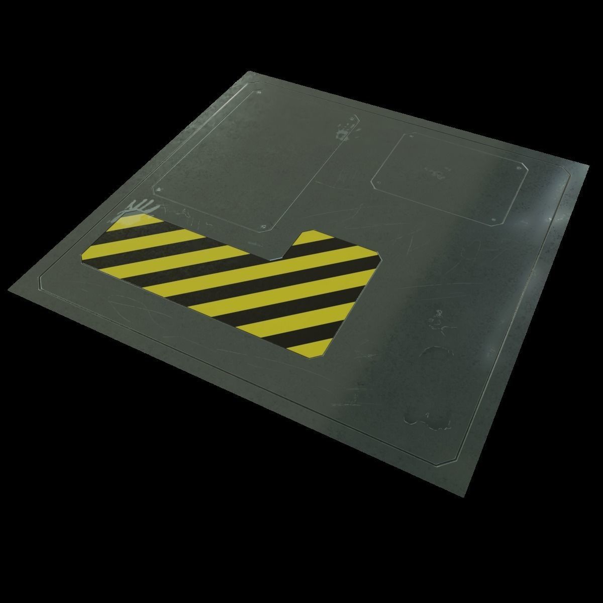 Futuristic Spaceship Interior Tileable Texture Pack PBR Texture_7