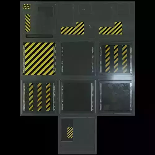 Futuristic Spaceship Interior Tileable Texture Pack PBR