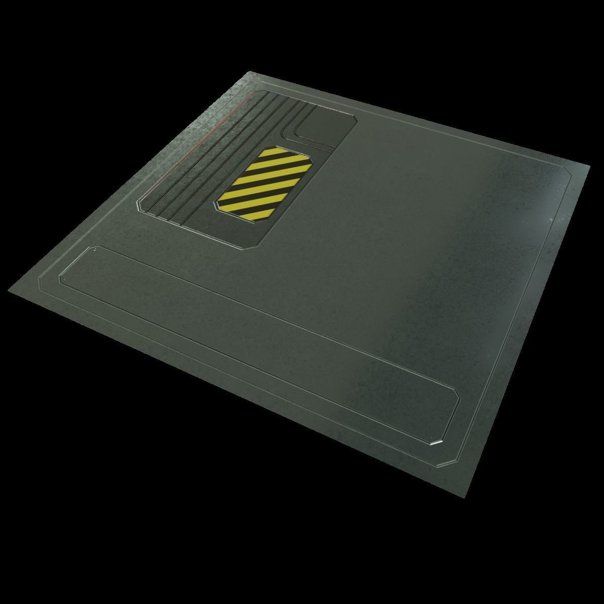 Futuristic Spaceship Interior Tileable Texture Pack PBR Texture_4