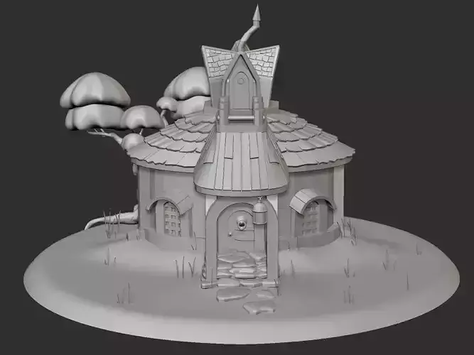  Cartoon House Low-poly 3D model