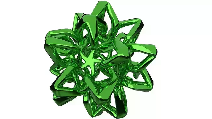 Interlocked Star Nest 3D print model