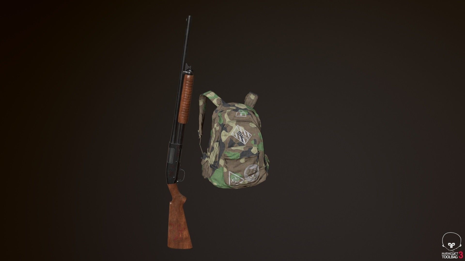 Survivor Man Low-poly 3D model_10