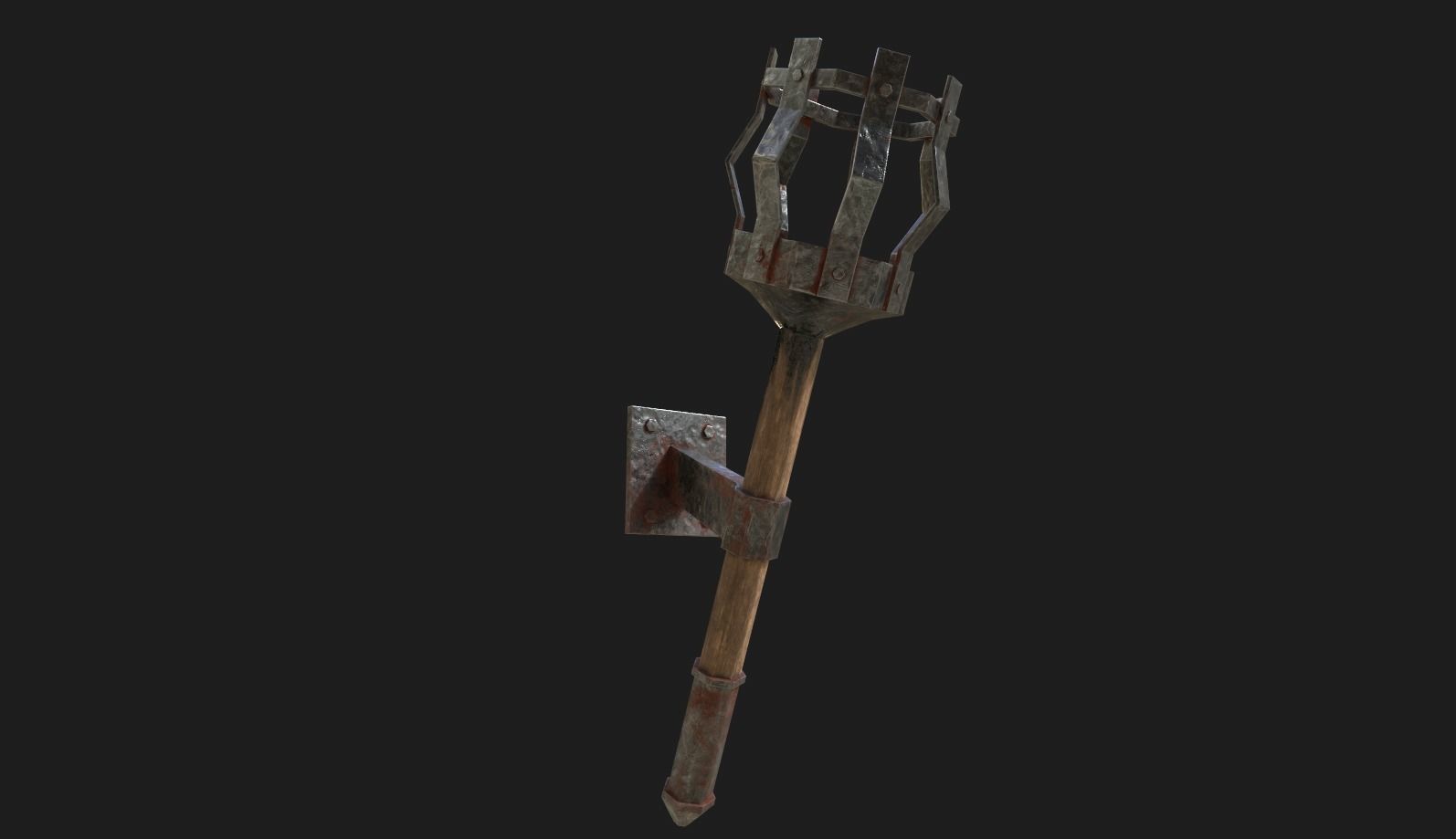 Torch prt1 low-poly 3D model Low-poly 3D model_1