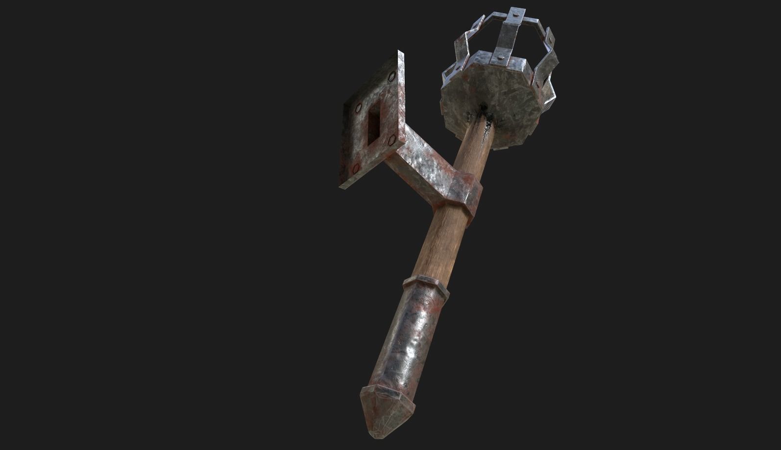 Torch prt1 low-poly 3D model Low-poly 3D model_4