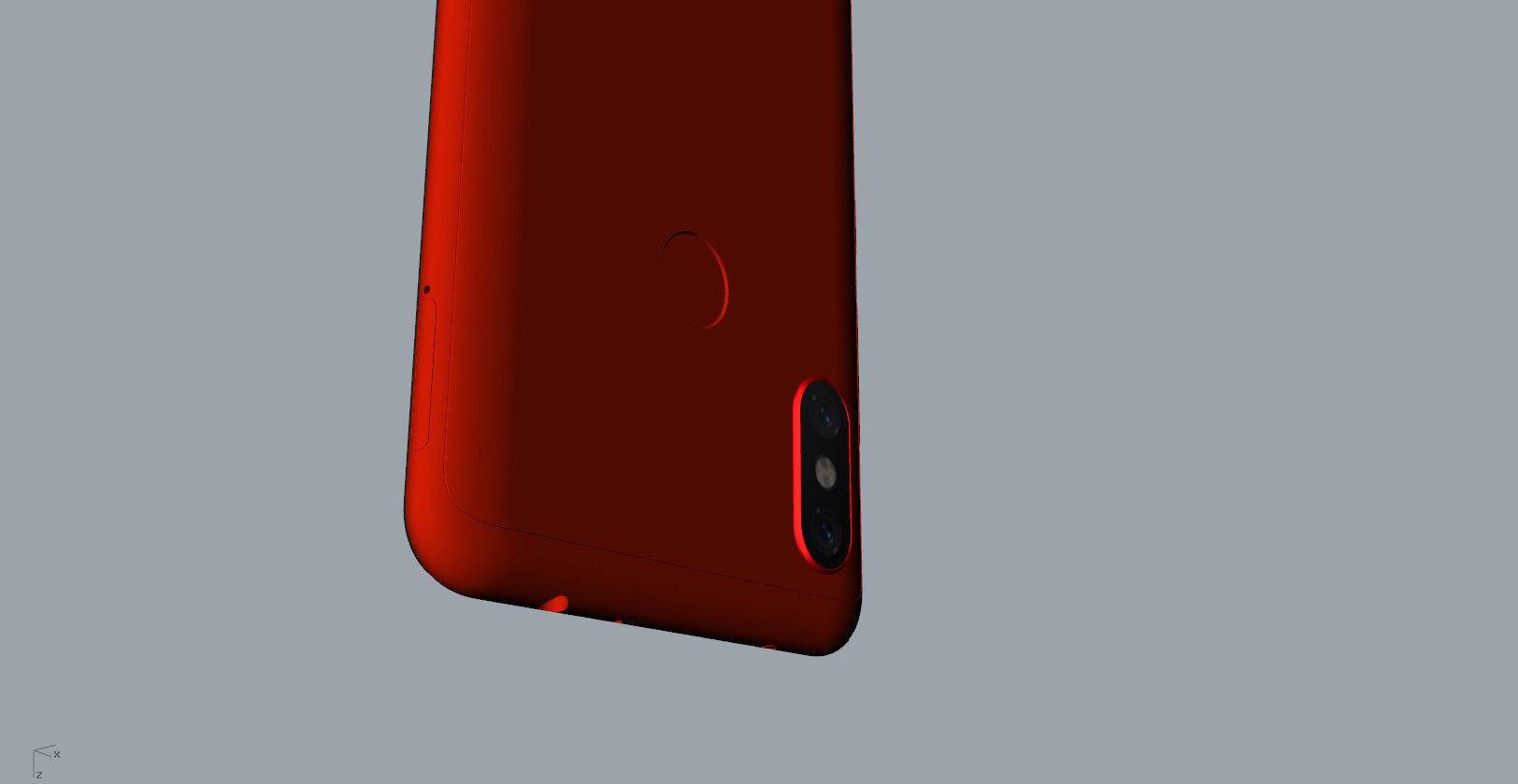 Xiaomi Redmi Note 6 Pro red phone 3D model 3D print model_20