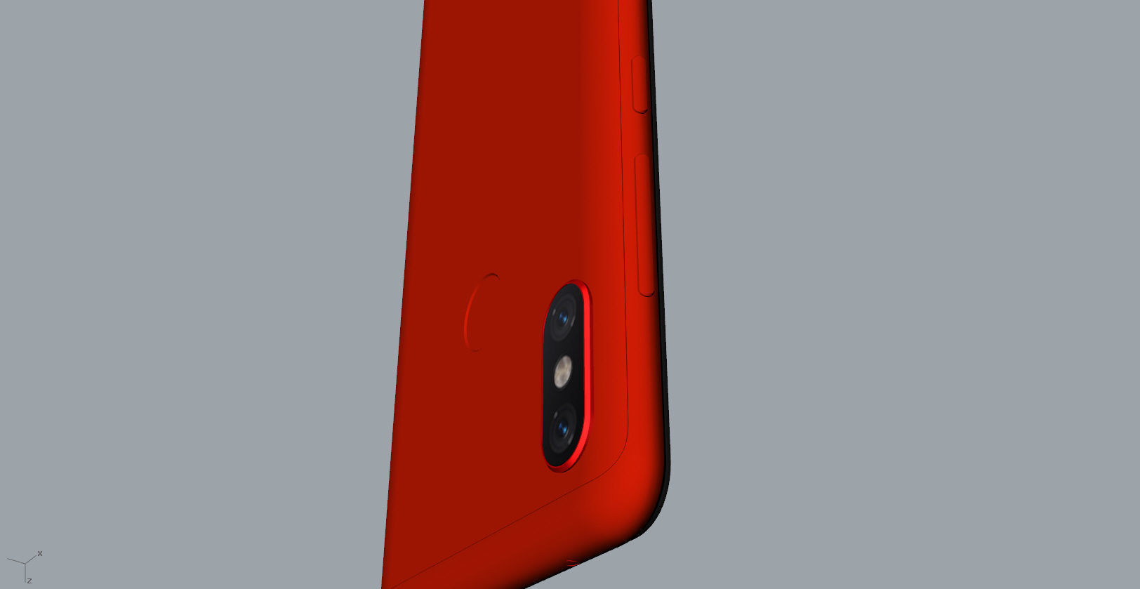 Xiaomi Redmi Note 6 Pro red phone 3D model 3D print model_19