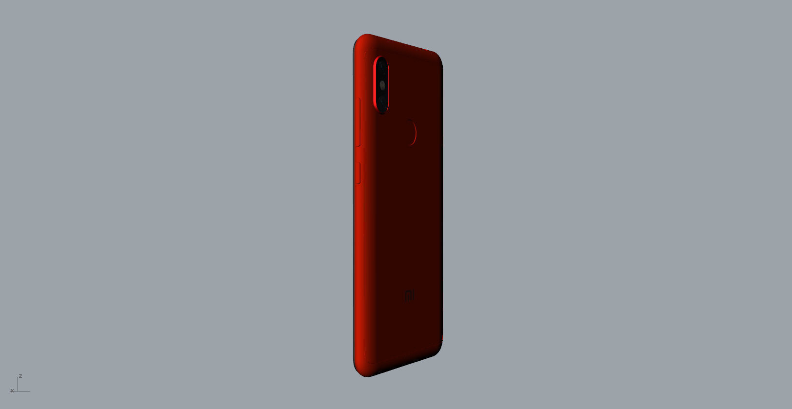 Xiaomi Redmi Note 6 Pro red phone 3D model 3D print model_24