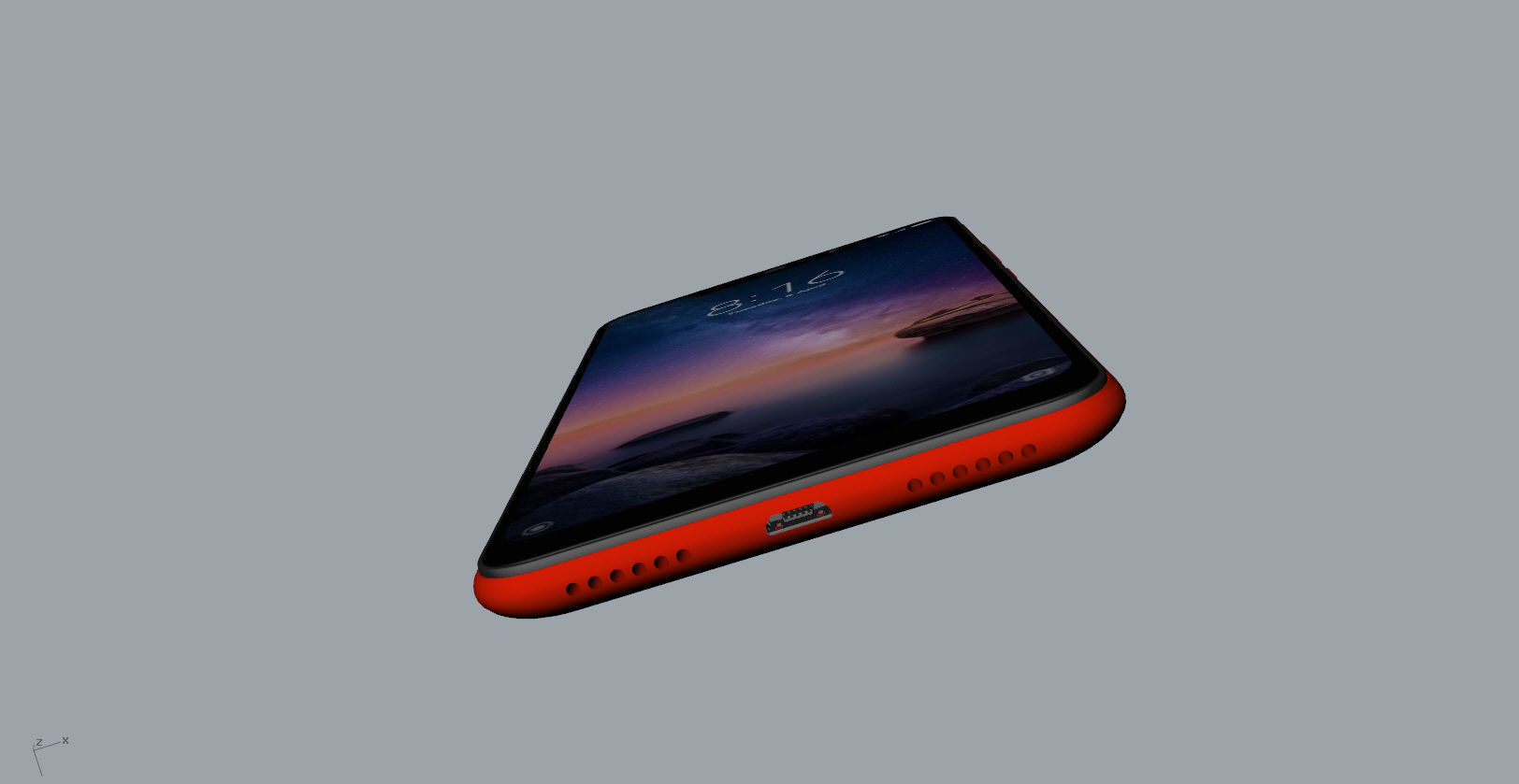 Xiaomi Redmi Note 6 Pro red phone 3D model 3D print model_22