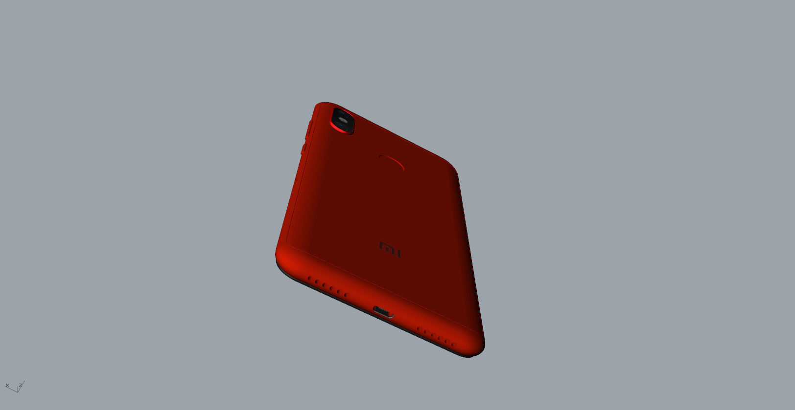 Xiaomi Redmi Note 6 Pro red phone 3D model 3D print model_31