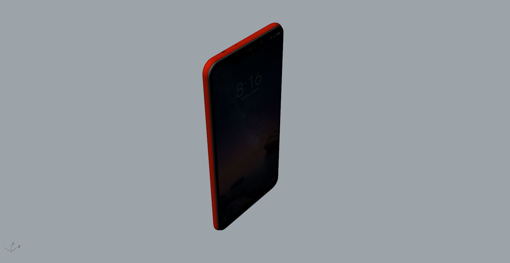 Xiaomi Redmi Note 6 Pro red phone 3D model 3D print model_15
