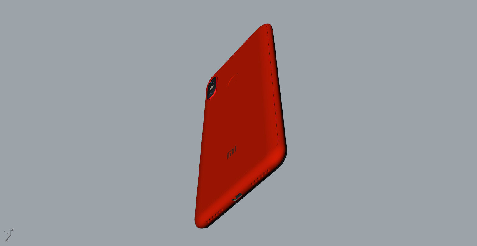 Xiaomi Redmi Note 6 Pro red phone 3D model 3D print model_13