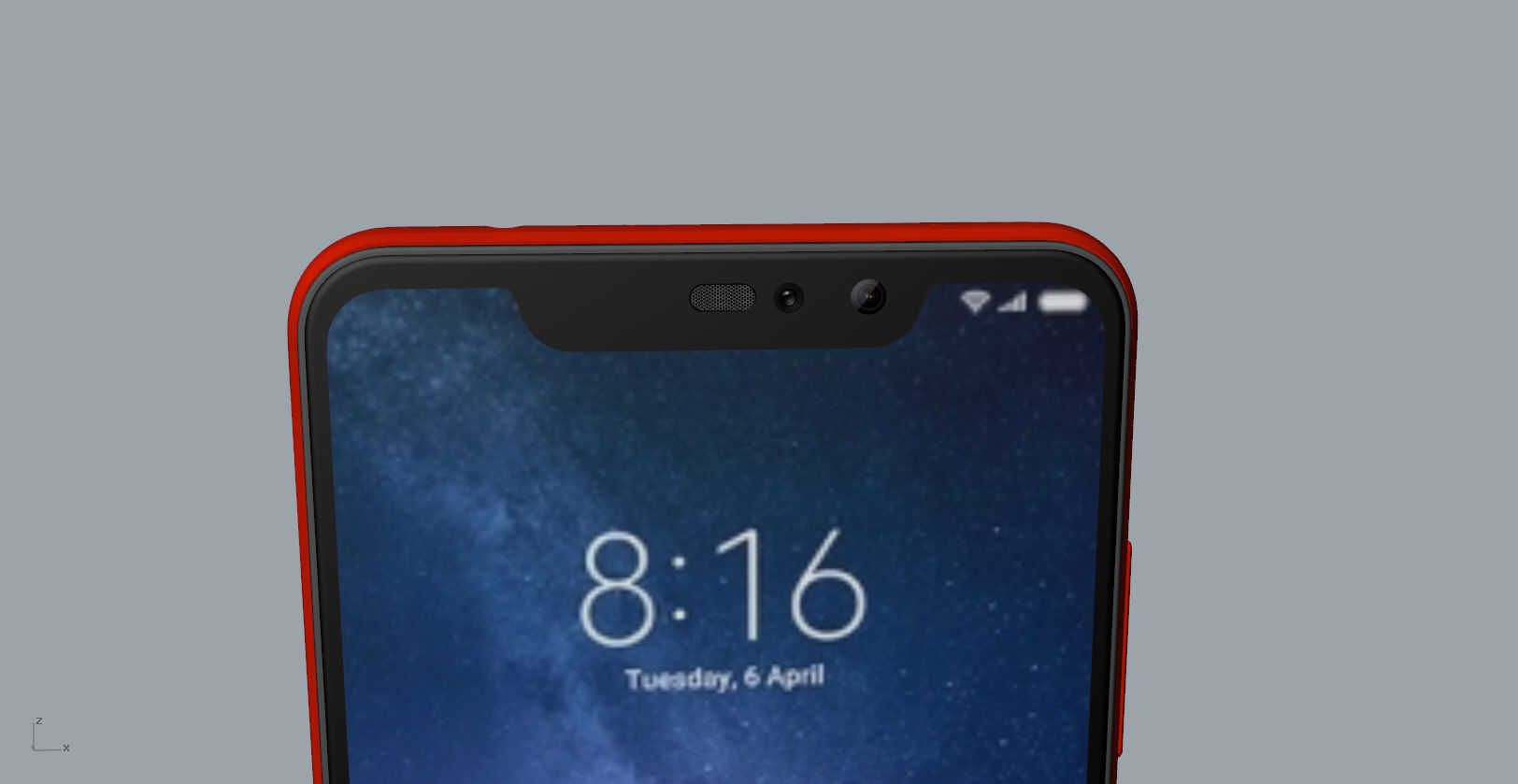 Xiaomi Redmi Note 6 Pro red phone 3D model 3D print model_17