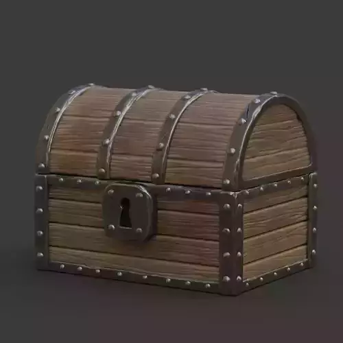 Chest wooden 3D model