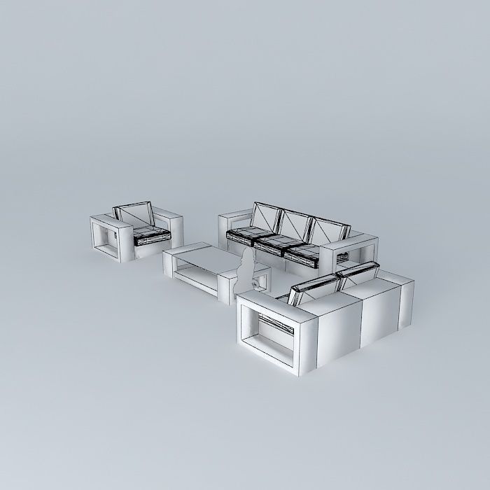 Sofa -01 Free 3D model_3