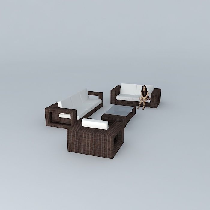 Sofa -01 Free 3D model_1