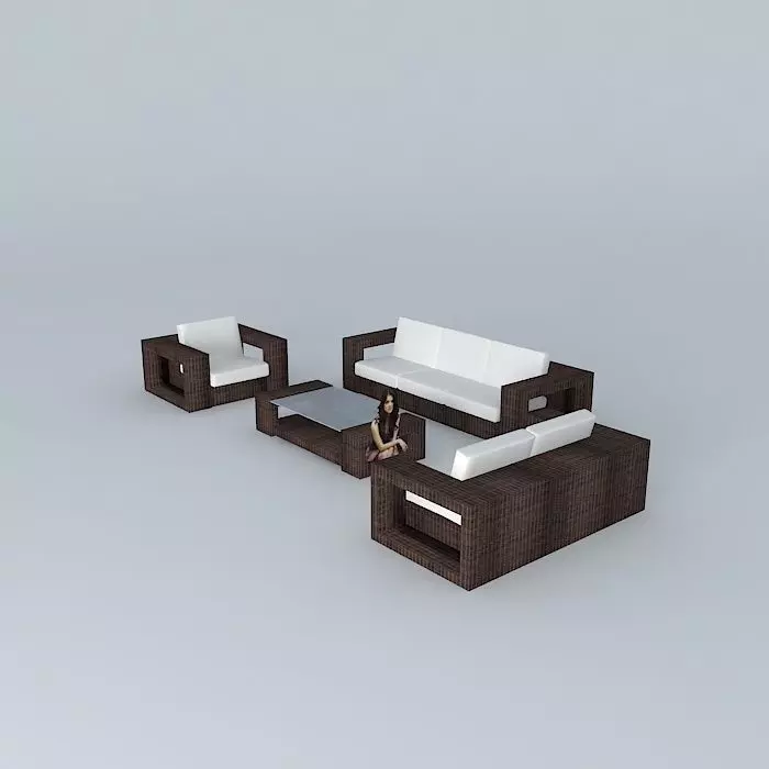 Sofa -01 Free 3D model_0