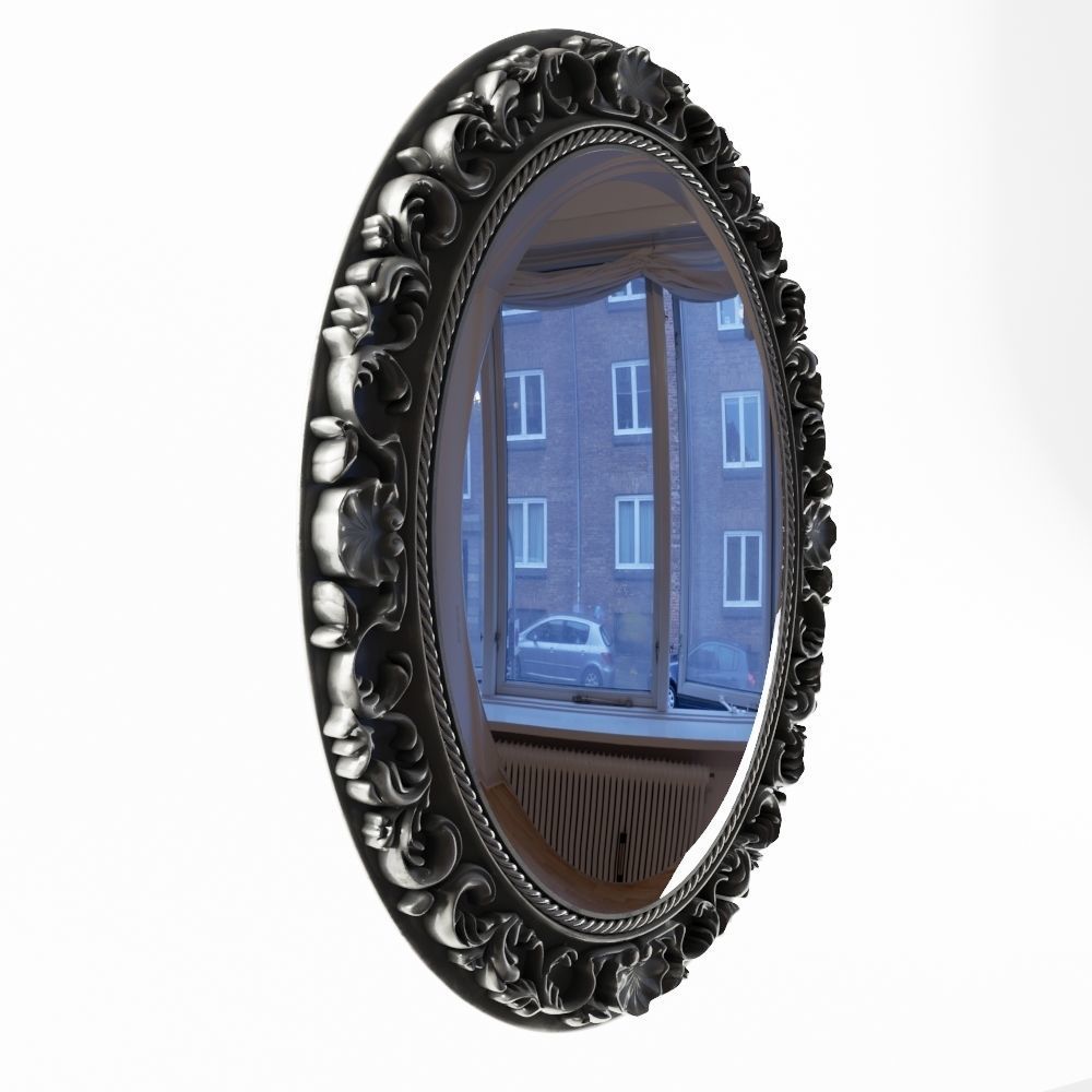 gothic black mirror 3D model_2