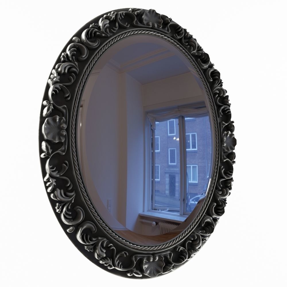 gothic black mirror 3D model_0