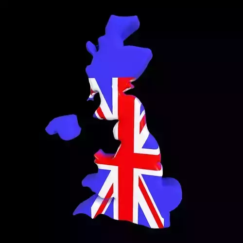 United Kingdom Map Low-poly 3D model