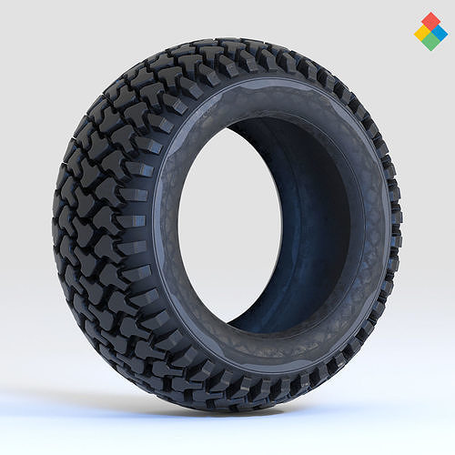 Offroad Tire Wheel Design  Low-poly 3D model