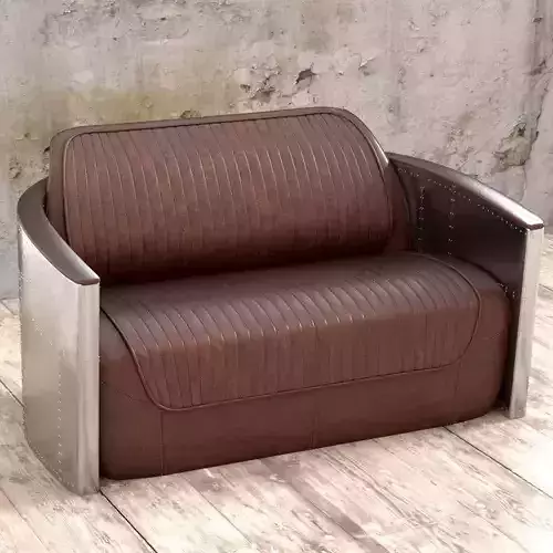 Aviator Sofa Double 3D model