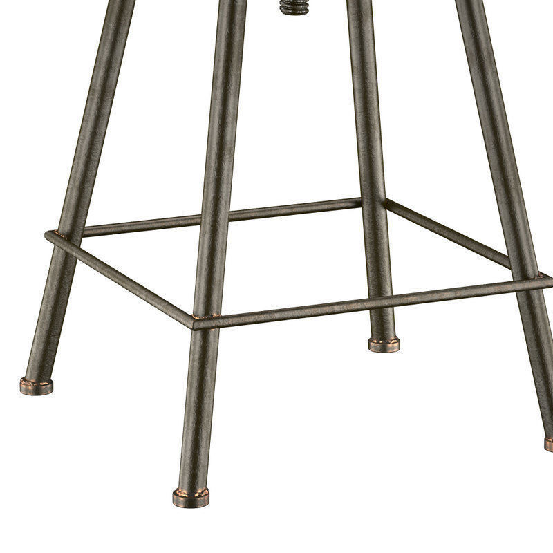 Charlie Industrial Metal Design Stool 3D model_4