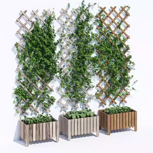 Askholmen three wooden planters