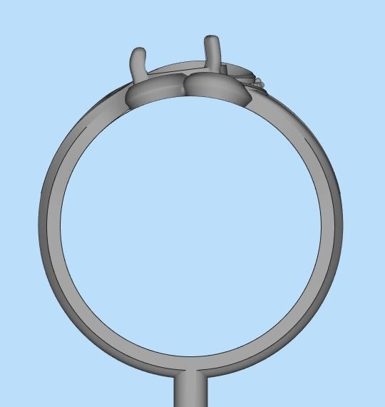 Women Ring with gems and diamonds 3dm stl 3D print model 3D print model_20