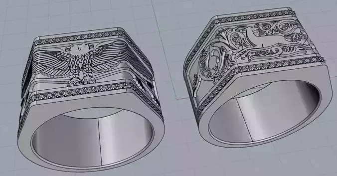 Traditional ornamental ring with gems