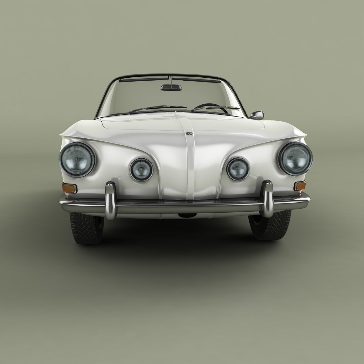Volkswagen Karmann Ghia Typ 34 Convertible 3D model_4