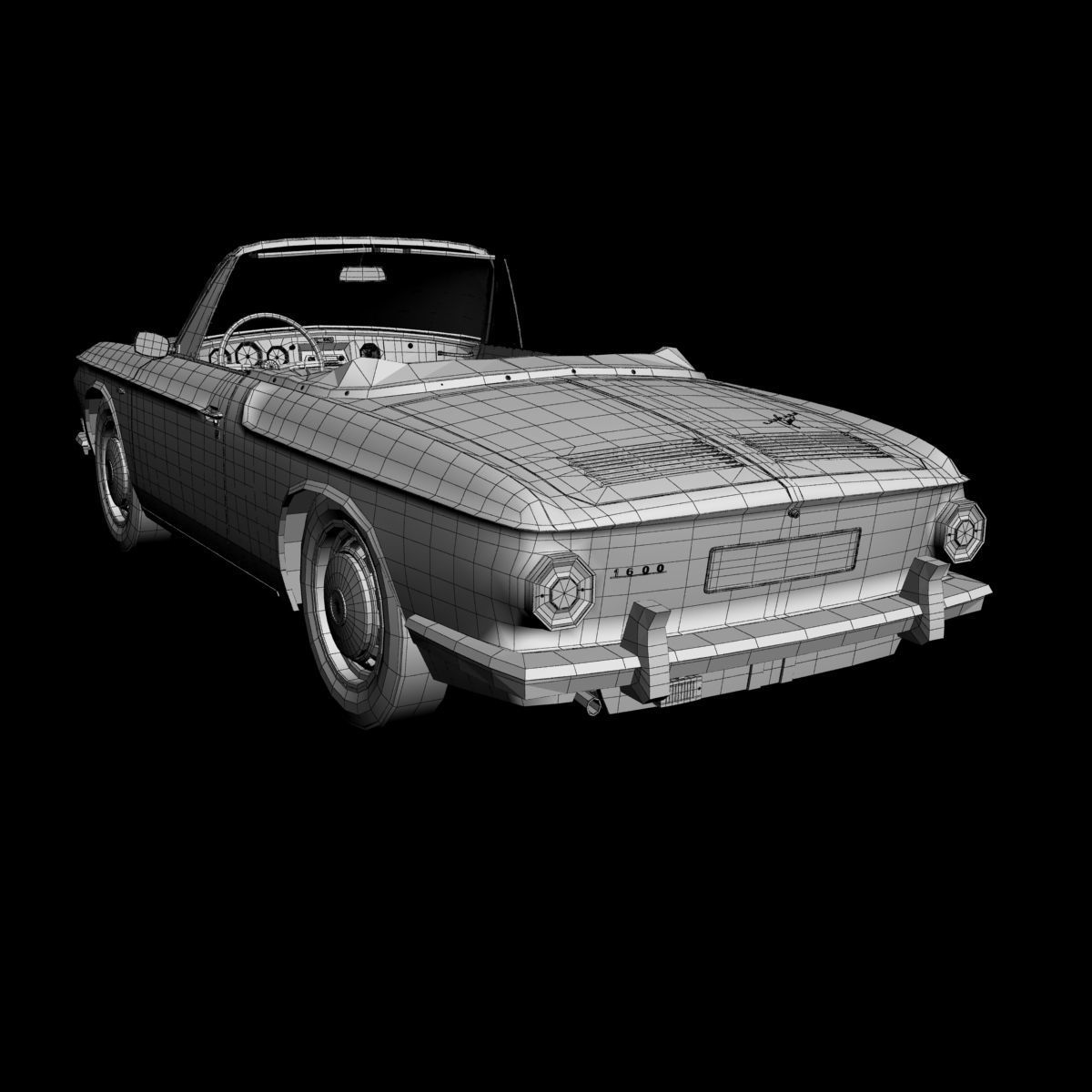 Volkswagen Karmann Ghia Typ 34 Convertible 3D model_15