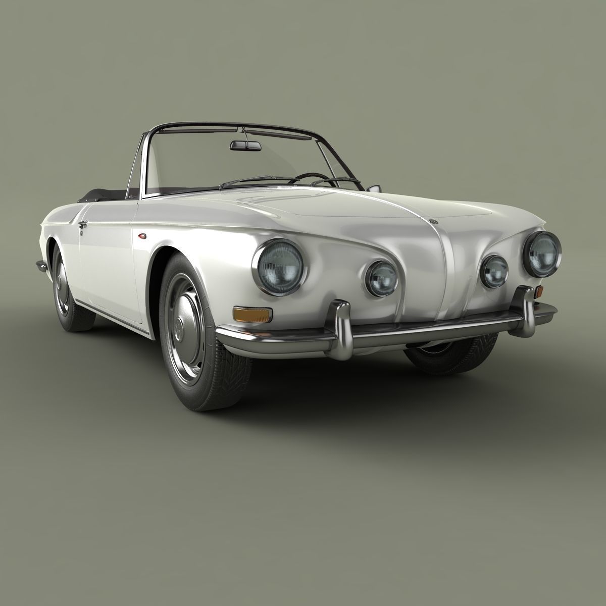 Volkswagen Karmann Ghia Typ 34 Convertible 3D model_9