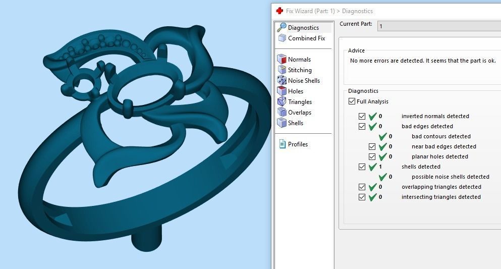 Women Butterfly Ring with gems 3dm stl 3D print model 3D print model_23