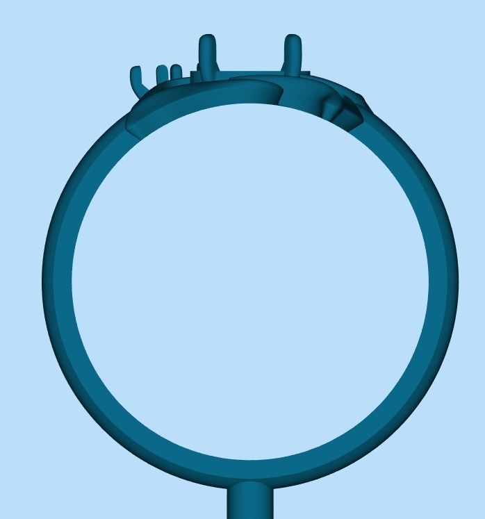 Women Butterfly Ring with gems 3dm stl 3D print model 3D print model_20