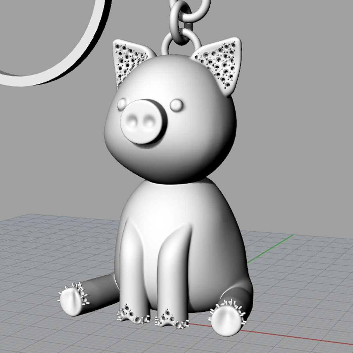 Pig piggy 3D print model_8