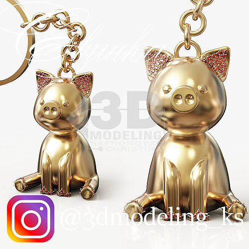 Pig piggy 3D print model