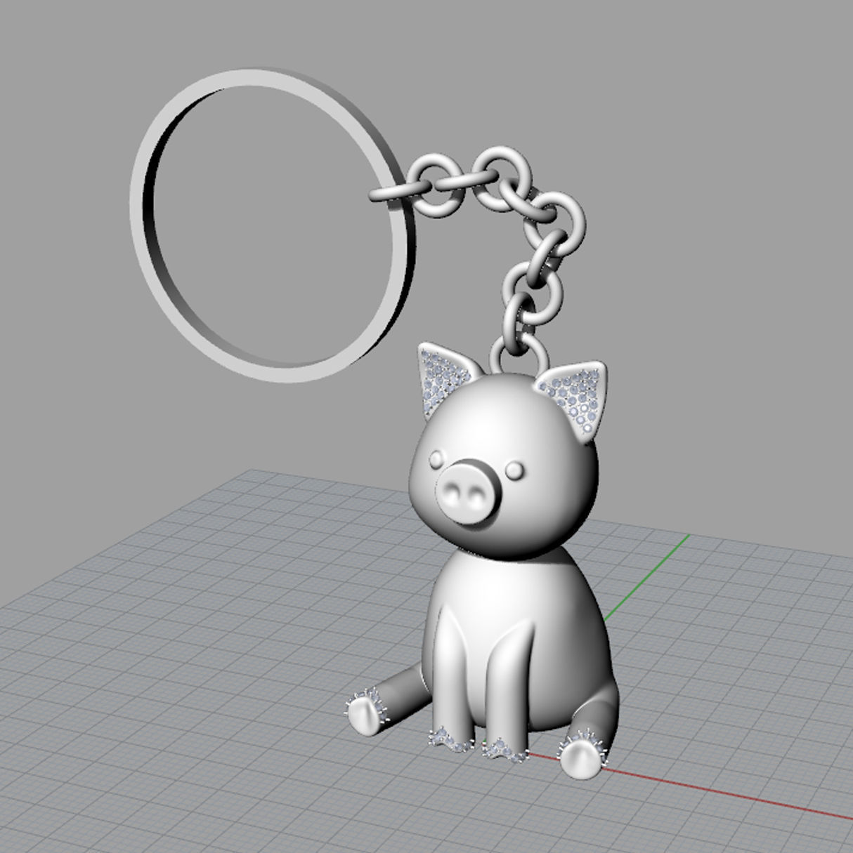 Pig piggy 3D print model_1