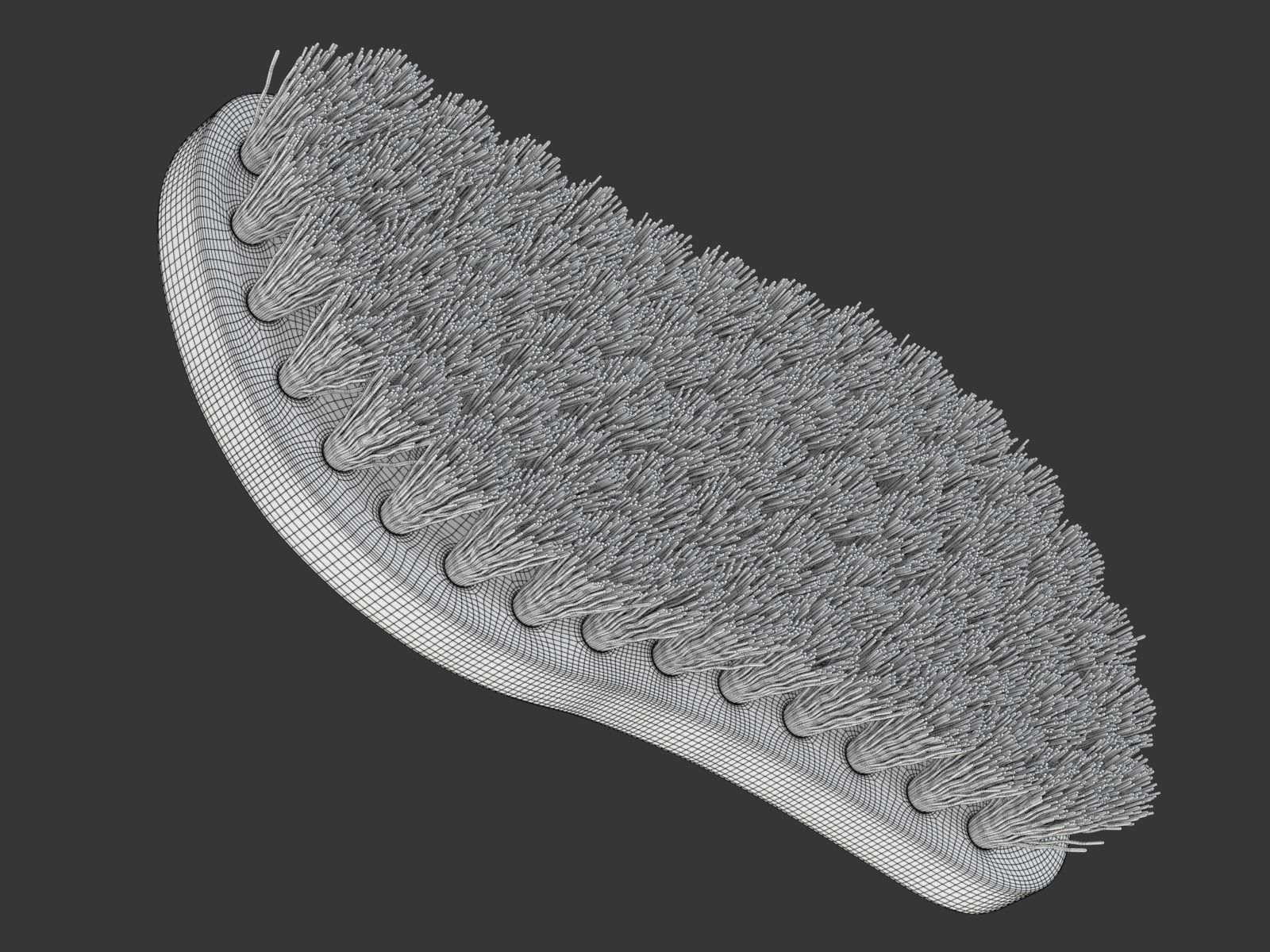 Wooden Scrub Brush 3D model_13