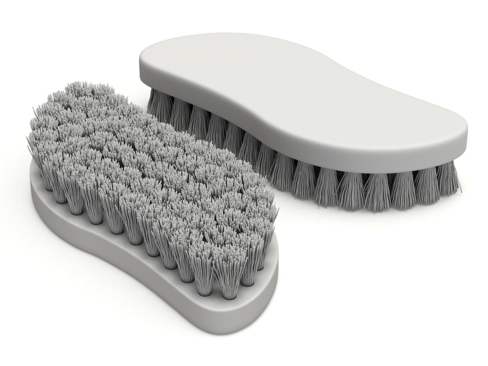 Wooden Scrub Brush 3D model_8