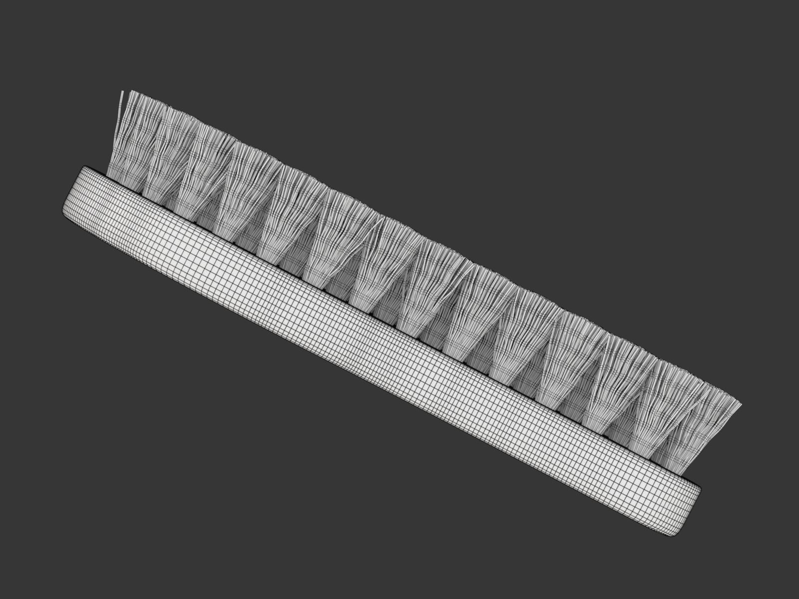 Wooden Scrub Brush 3D model_14