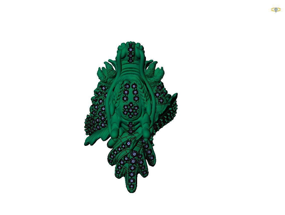 Dragon male ring 3D print model 3D print model_14