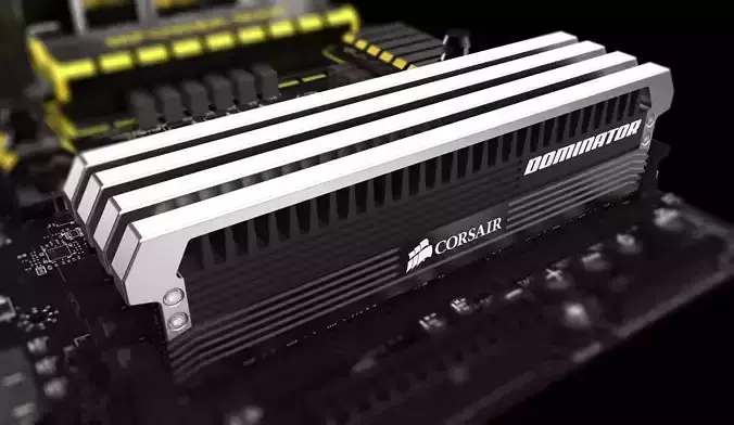 Corsair Dominator Platinum DDR3 RAM 3D model