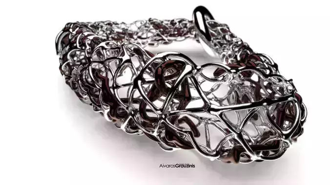 Pendant silver ring with circle in middle