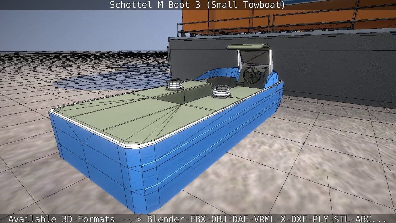 Schottel M Boot 3 Low-poly 3D model_41