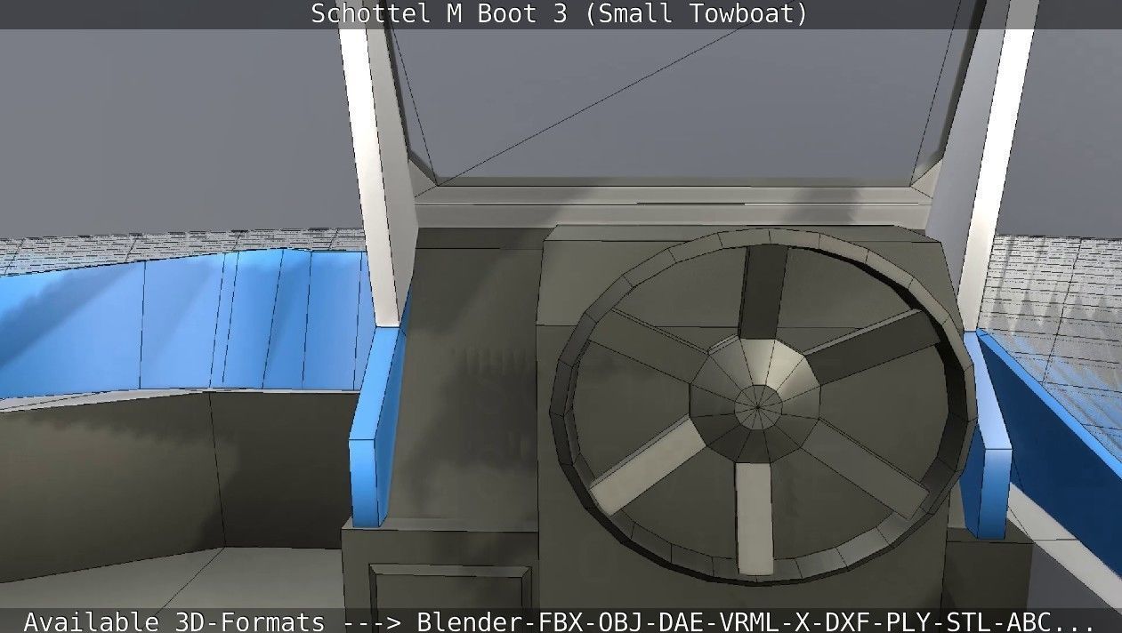 Schottel M Boot 3 Low-poly 3D model_7