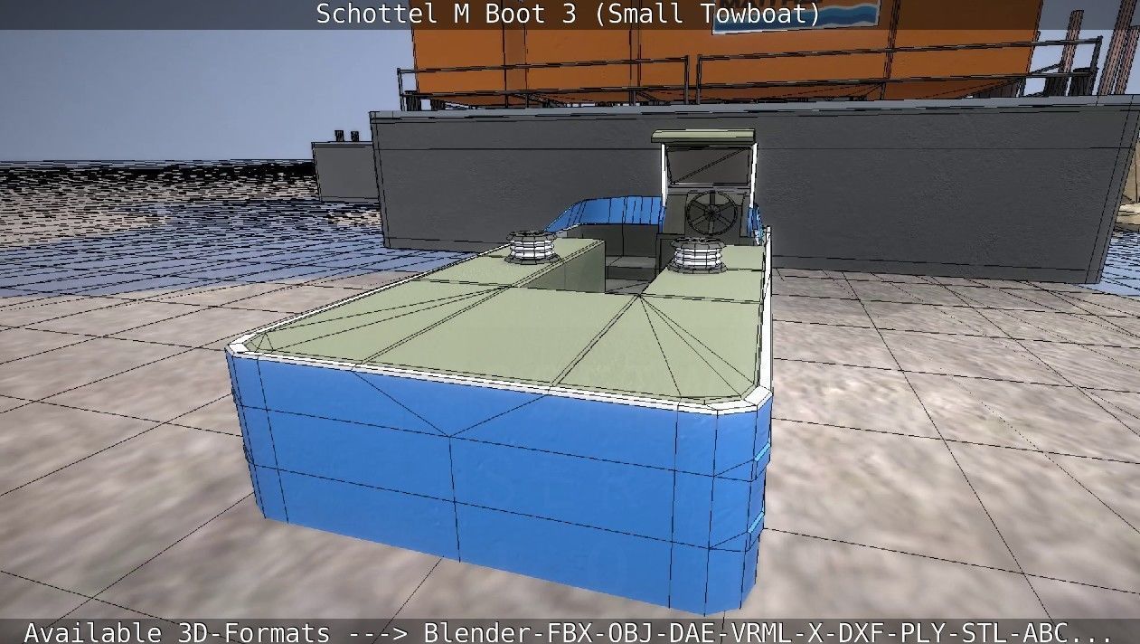 Schottel M Boot 3 Low-poly 3D model_40