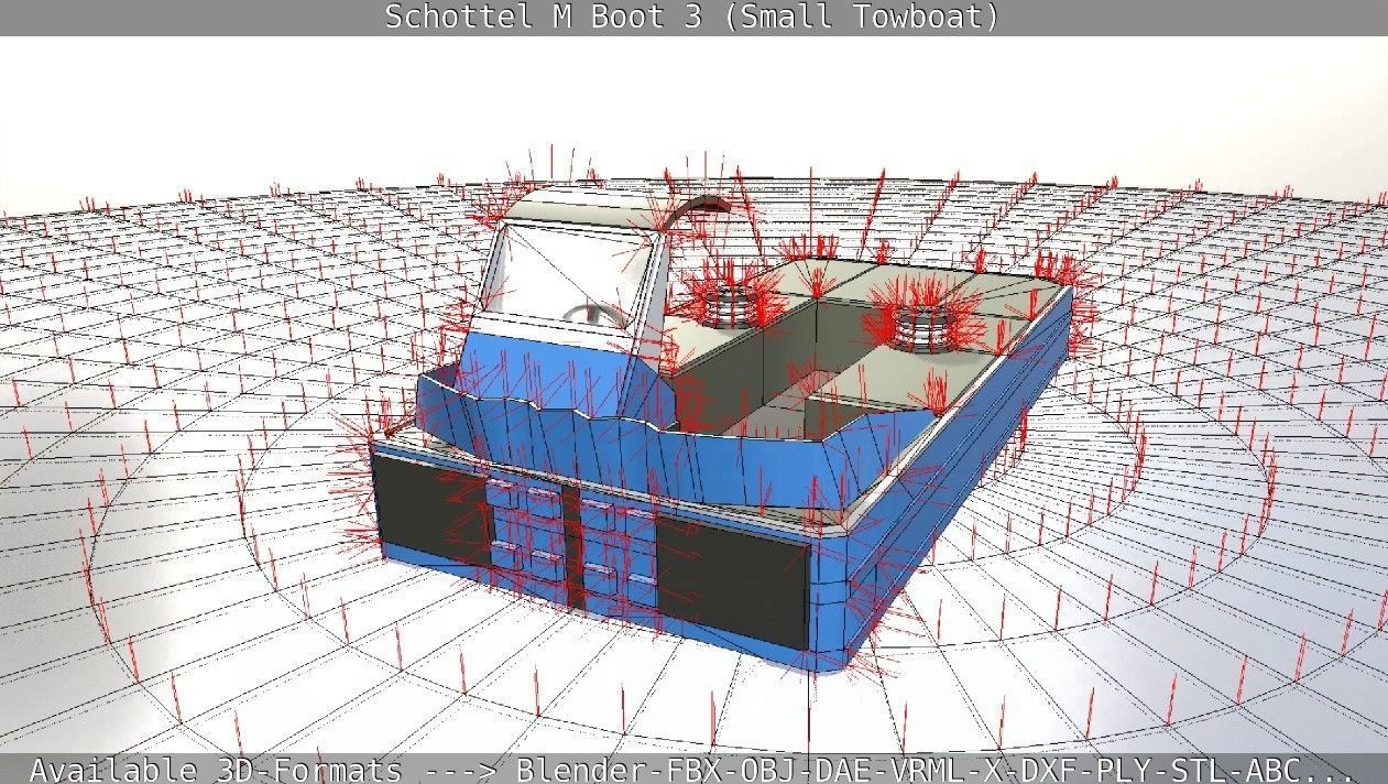 Schottel M Boot 3 Low-poly 3D model_82