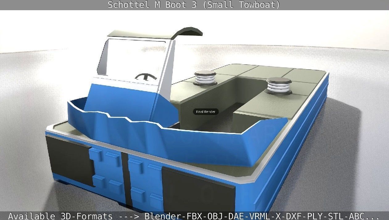 Schottel M Boot 3 Low-poly 3D model_84