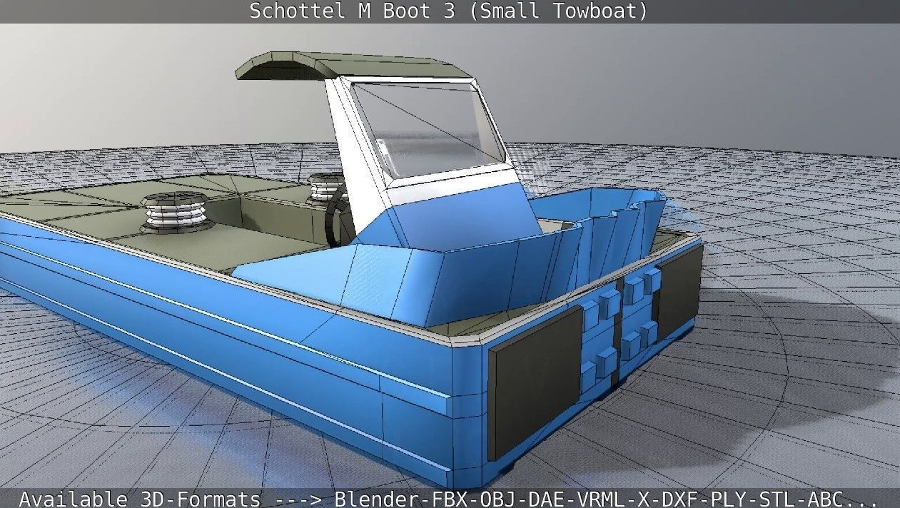Schottel M Boot 3 Low-poly 3D model_64